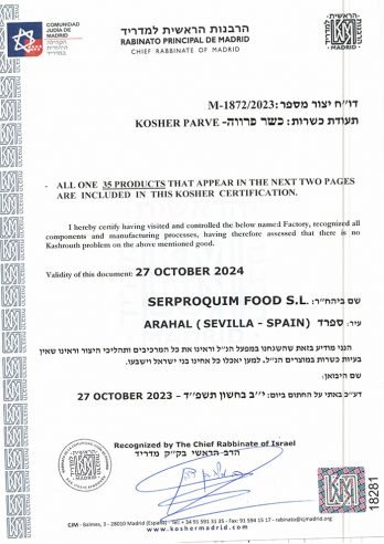 certificado-kosher-serproquim-food