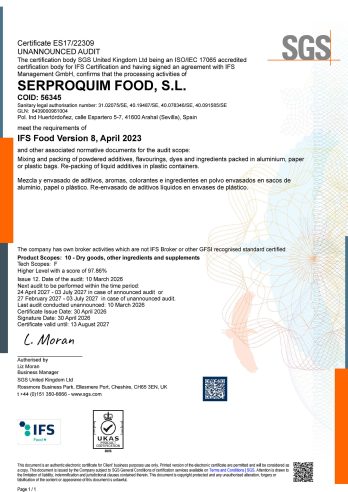 Certificado-IFS-Food-2027 Certificado-IFS-Food-2027